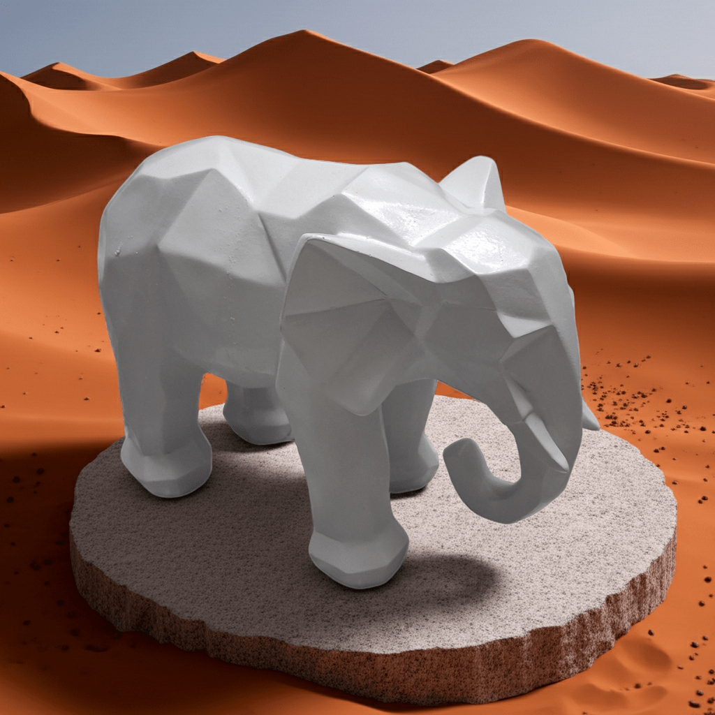 Statuetta Decorativa Elefante 15cm Resina Elegante - GrazieGio