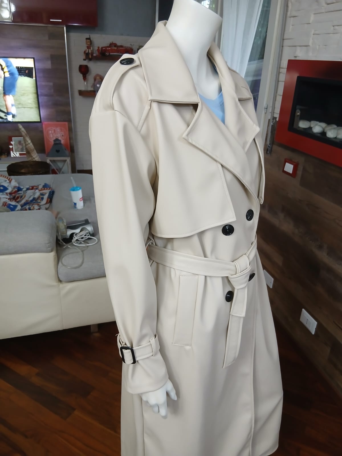 Trench Coat Lungo Beige | Cintura & Revers Classici | GrazieGio - GrazieGio