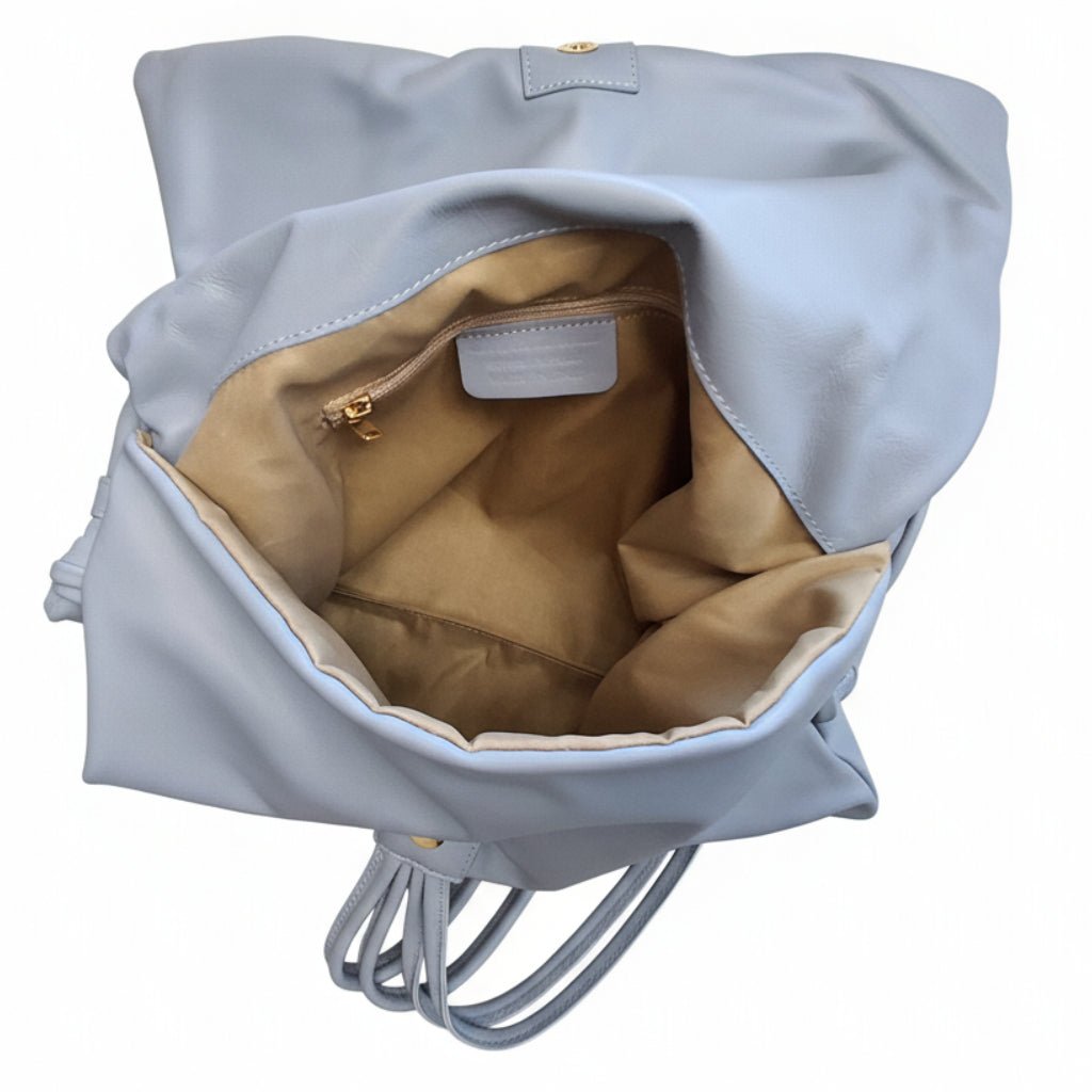 Borsa a Spalla in Vera Pelle con Nodo Decorativo - GrazieGio - GrazieGio
