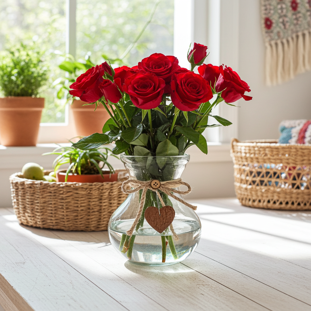 Vaso Decorativo Vetro 14cm - Design Trasparente Moderno