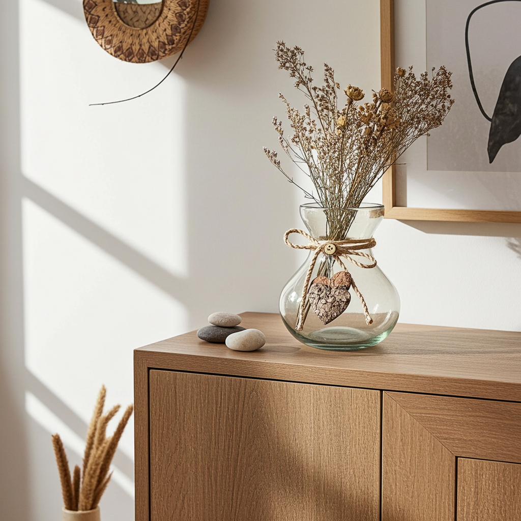 Vaso Decorativo Vetro 14cm - Design Trasparente Moderno