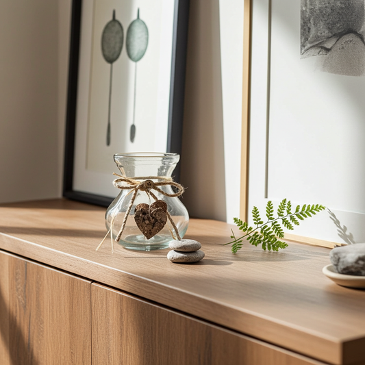 Vaso Decorativo Vetro 14cm - Design Trasparente Moderno