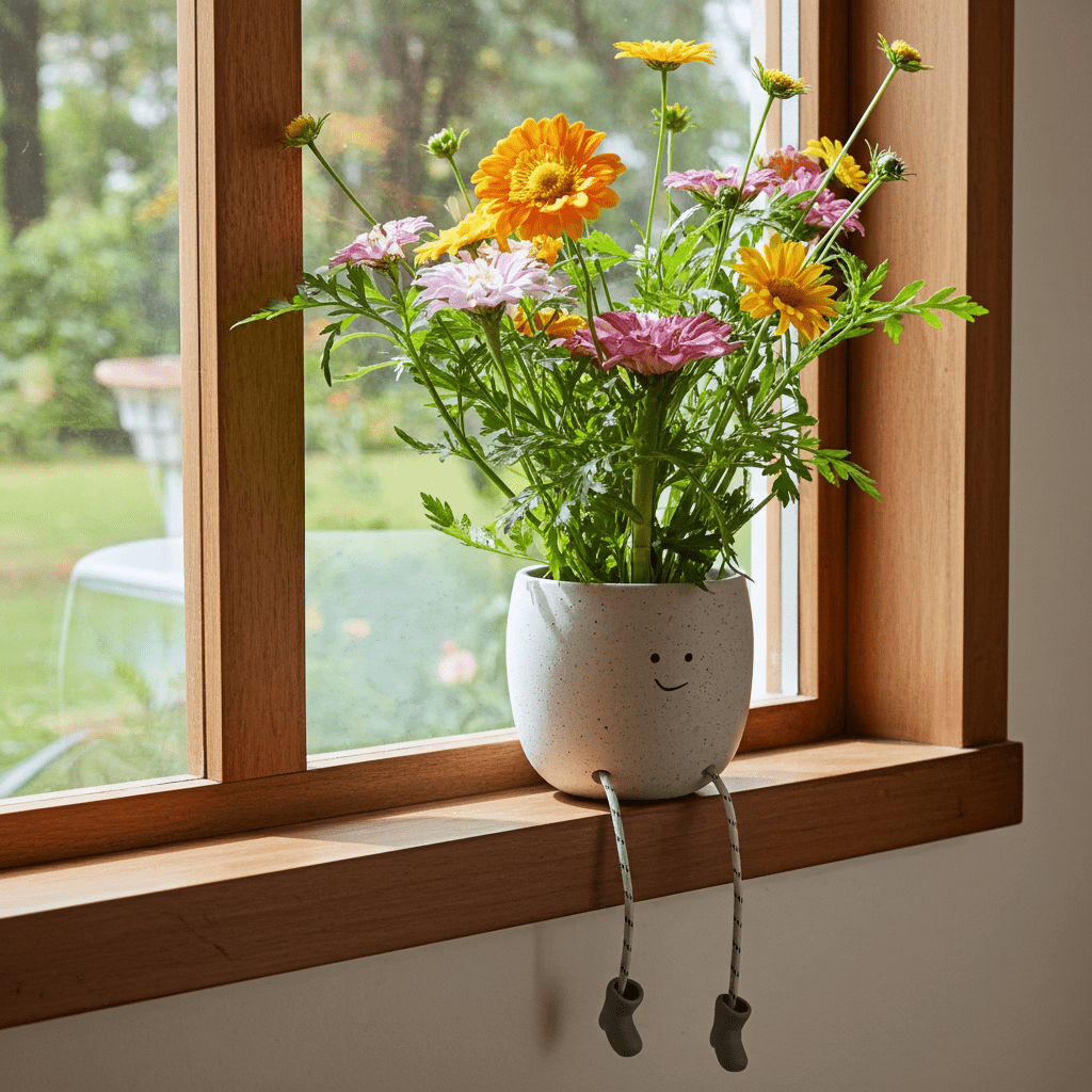 Vaso Decorativo con Gambette Ceramica Design Originale - GrazieGio