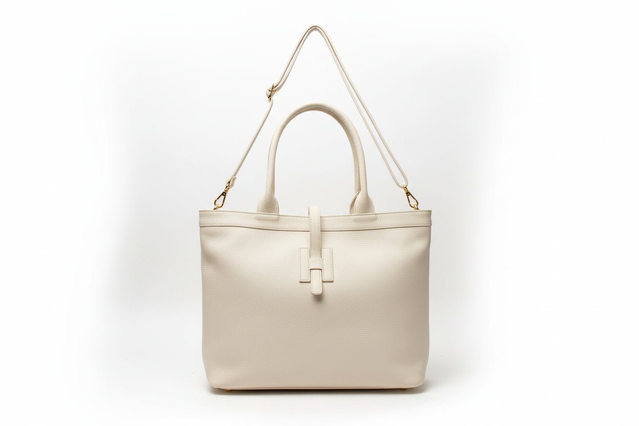 Borsa Shopper " H " pelle martellata - GrazieGio