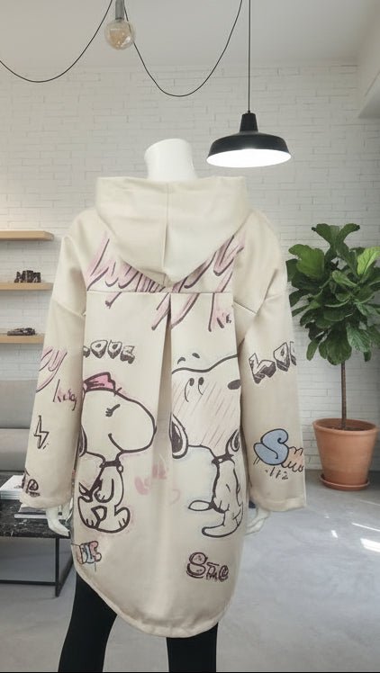 Felpa Oversize Streetwear "Iconic Pop" — Zip, Cappuccio & Grafica Urban - GrazieGio