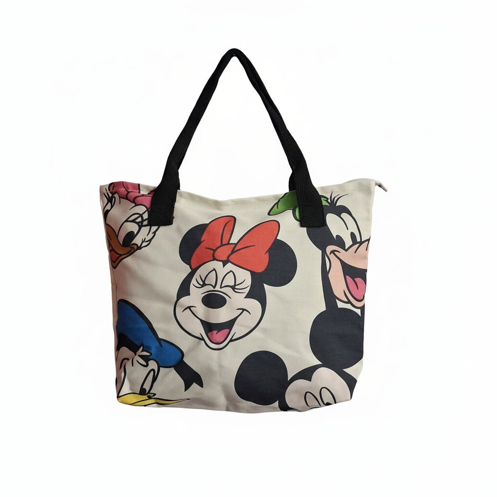 Borsa Shopper in Tela con Stampa Disney Colorata - GrazieGio - GrazieGio