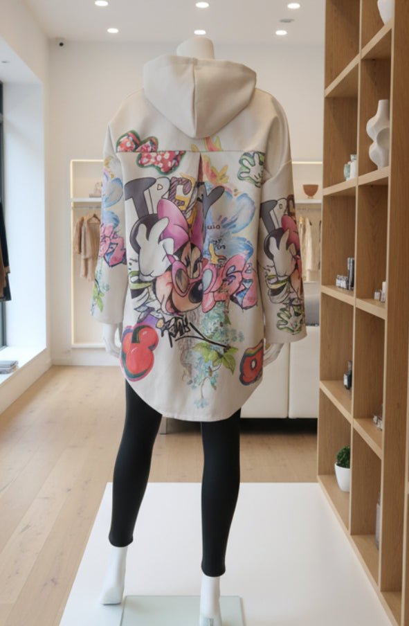 Felpa Oversize Streetwear "Iconic Pop" — Zip, Cappuccio & Grafica Urban - GrazieGio