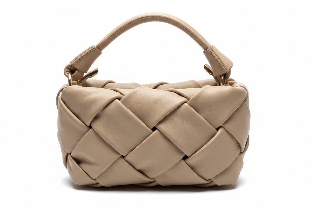 Borsa Grace in Pelle Intrecciata Beige - Made in Italy - GrazieGio