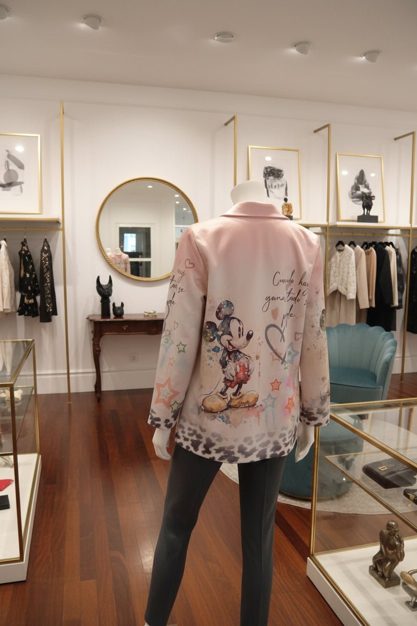 Blazer Oversize Pop Art – Stampa Topolino Stelle e Cuori - GrazieGio
