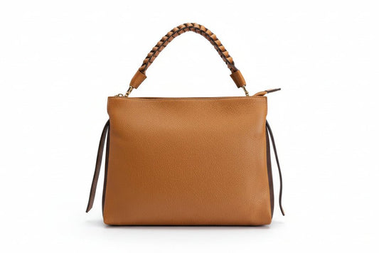 Borsa in Vera Pelle Martellata con Tracolla - GrazieGio - GrazieGio