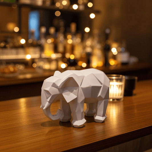 Statuetta Decorativa Elefante 15cm Resina Elegante - GrazieGio