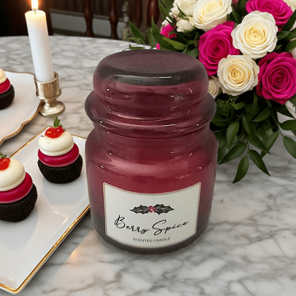 Candela Profumata Frutti di Bosco Speziati Vetro 8cm - GrazieGio