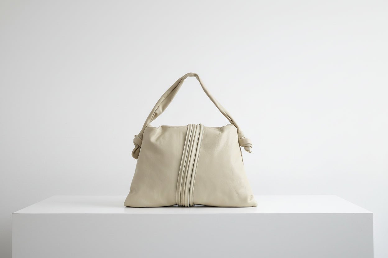 Borsa a Spalla in Vera Pelle con Nodo Decorativo - GrazieGio - GrazieGio