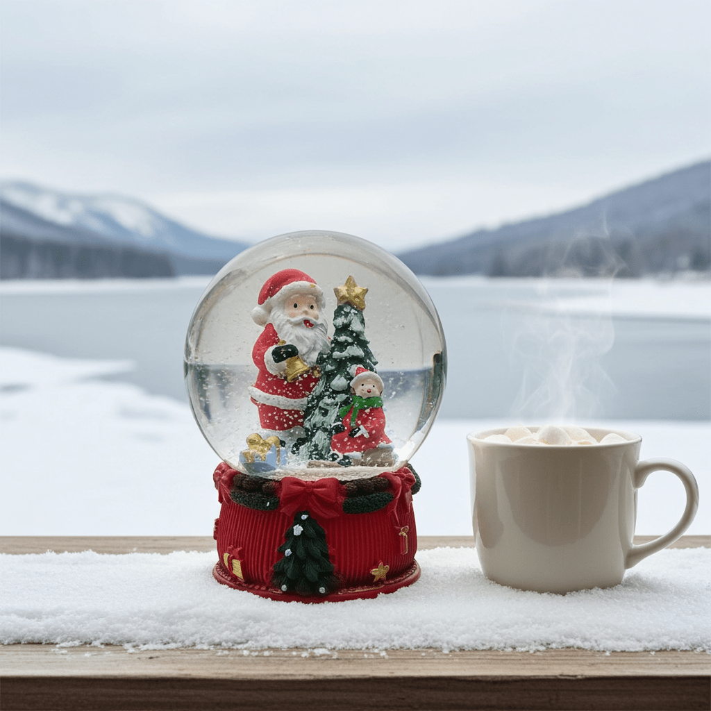 Palla di Neve Musicale Natalizia con Carillon 14cm - GrazieGio