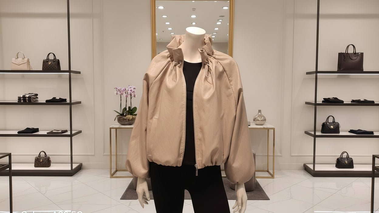 Giubbotto Bomber Oversize in Ecopelle – Made in Italy - GrazieGio