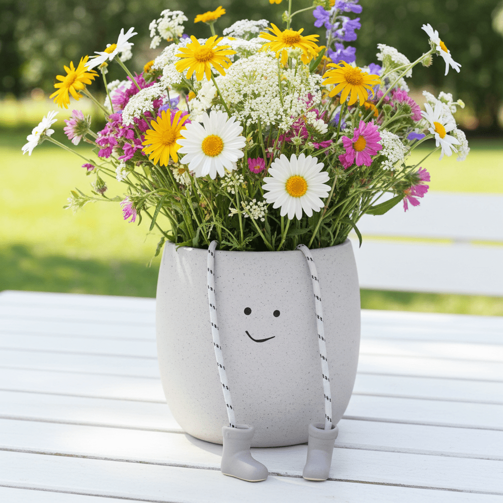 Vaso Decorativo con Gambette Ceramica Design Originale - GrazieGio