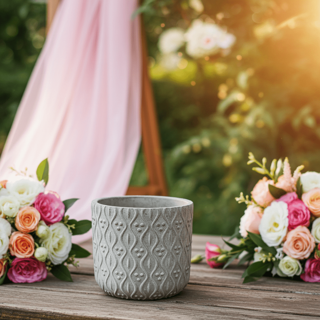 Vaso Decorativo Grigio Elegante Ceramica Design Moderno - GrazieGio