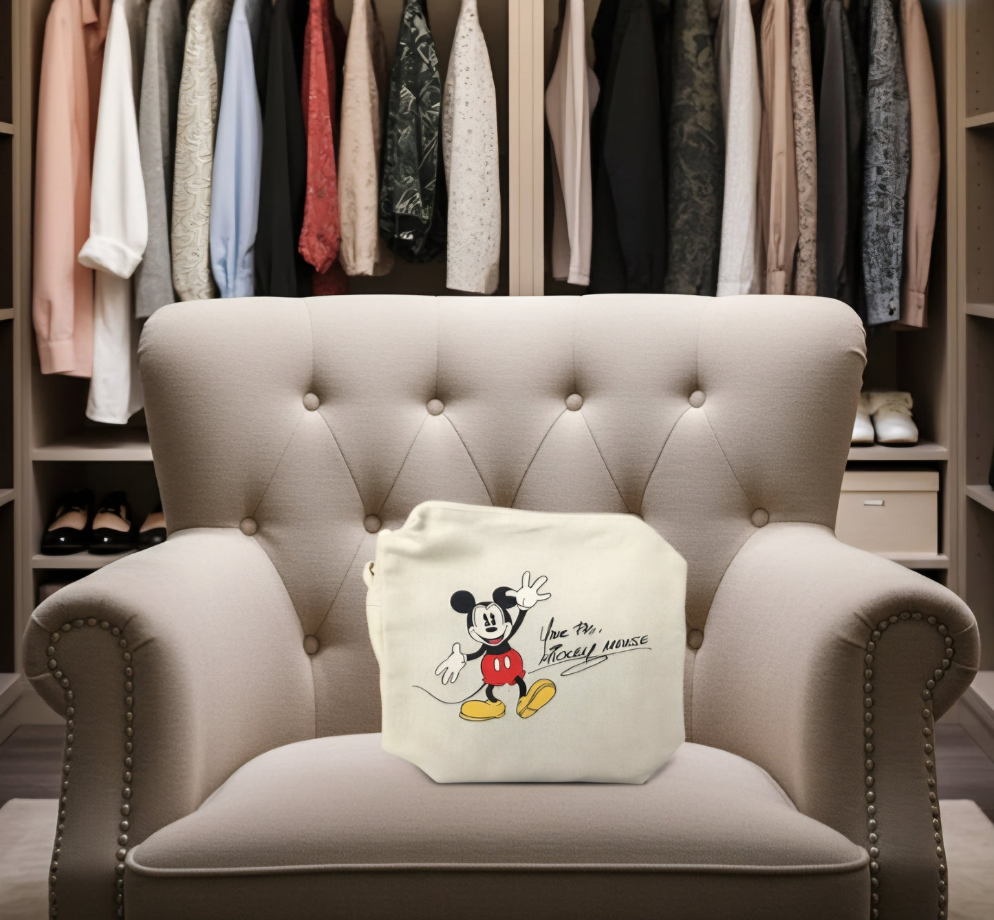 Pochette Cotone Decorata Topolino 18cm - GrazieGio