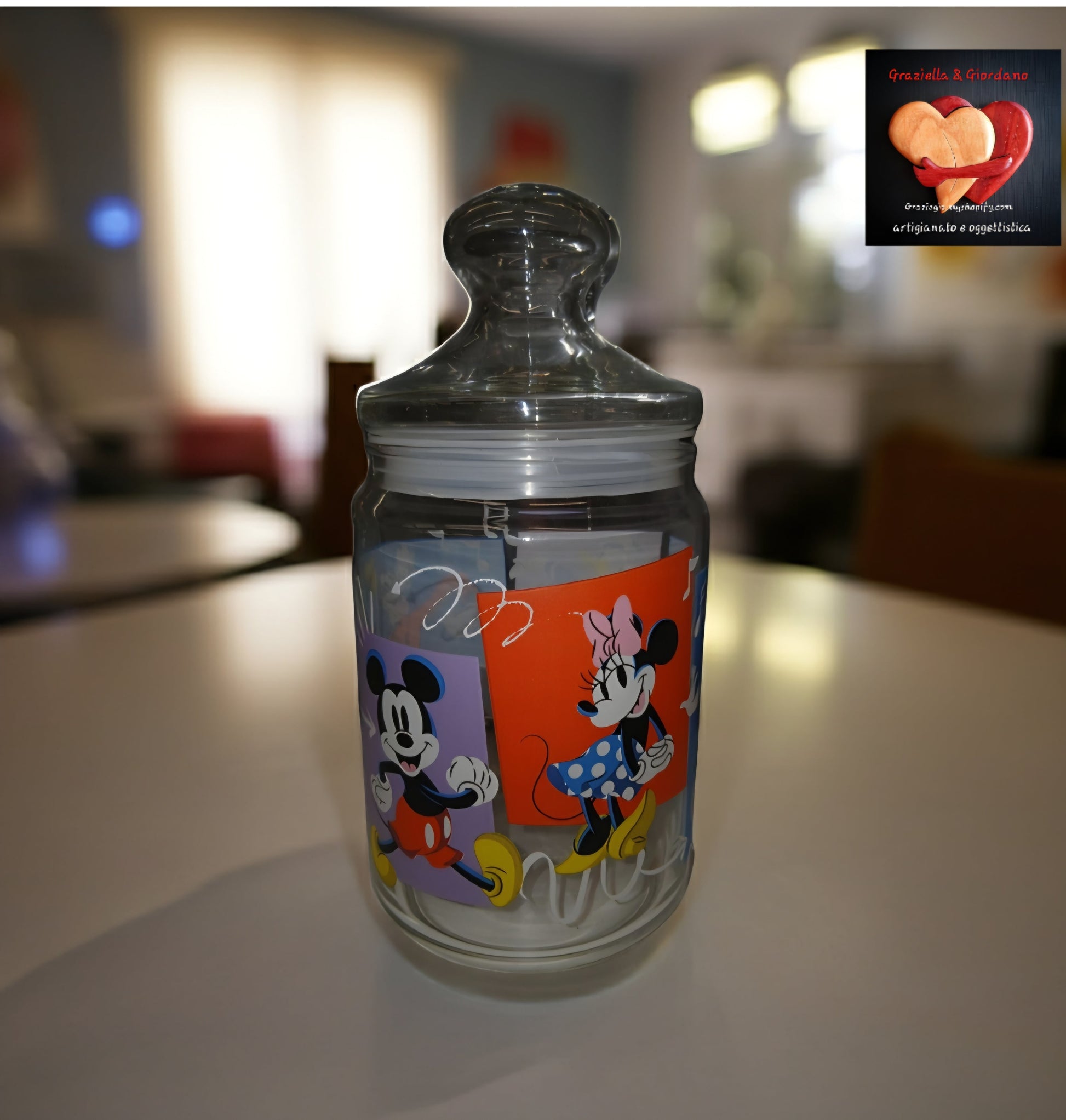 Barattolo decorato Topolino & Minnie - GrazieGio