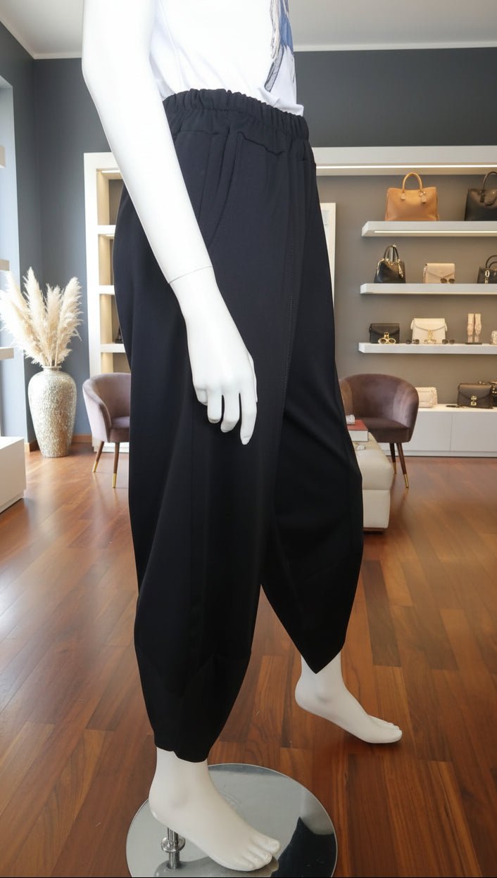 Pantalone Barrel Punto Milano | Vita Elastica | GrazieGio - GrazieGio