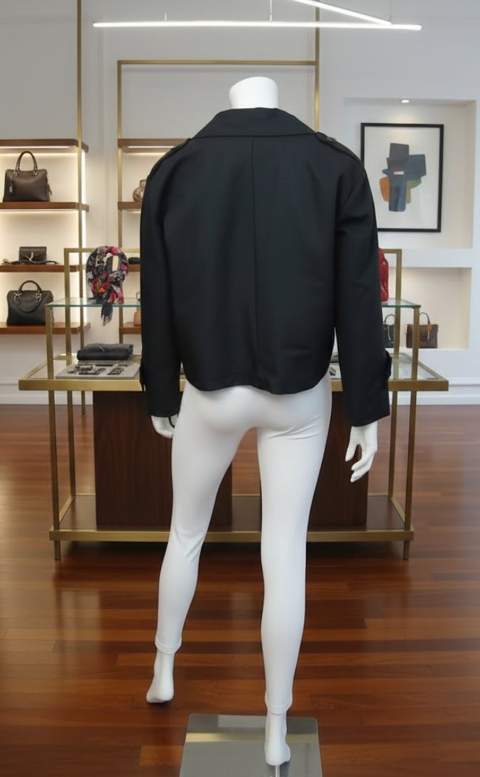 Cappotto Corto Doppiopetto Nero | GrazieGio - GrazieGio