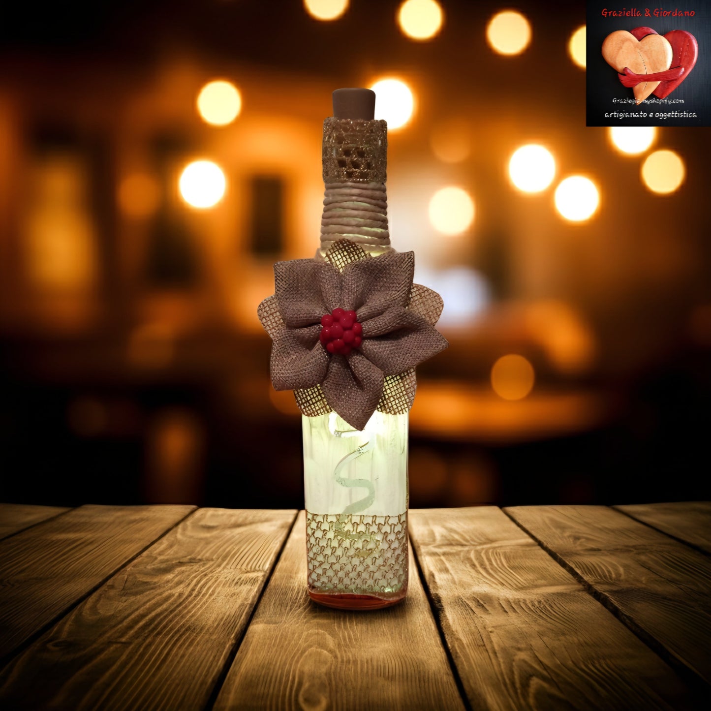 Bottiglia Decorativa con Vetro Elegante - GrazieGio