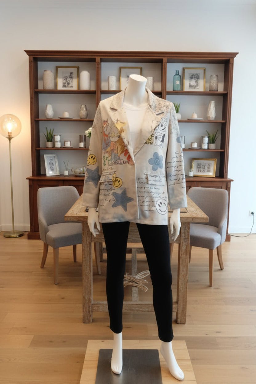 Blazer Oversize Pop Art – Stampa Disney & Graffiti - GrazieGio