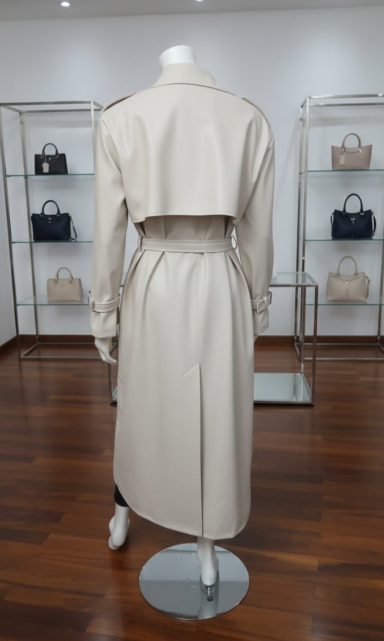Trench Coat Lungo Beige | Cintura & Revers Classici | GrazieGio - GrazieGio
