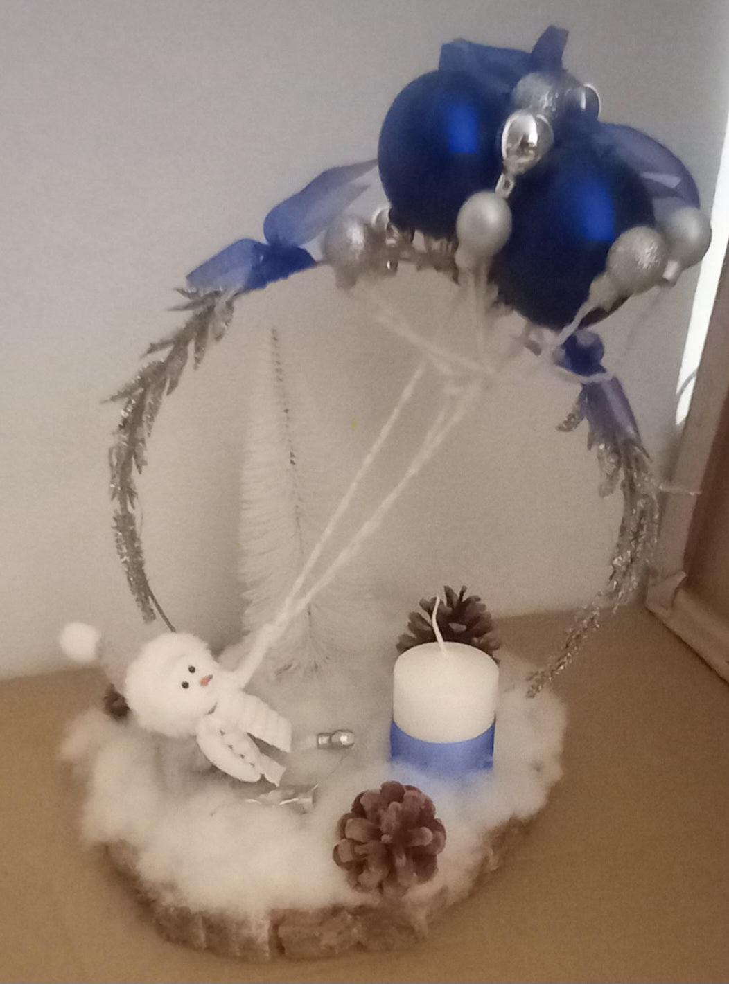 Centrotavola Natalizio Elegante con Luci 30cm - GrazieGio