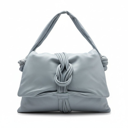 Borsa a Spalla in Vera Pelle con Nodo Decorativo - GrazieGio - GrazieGio
