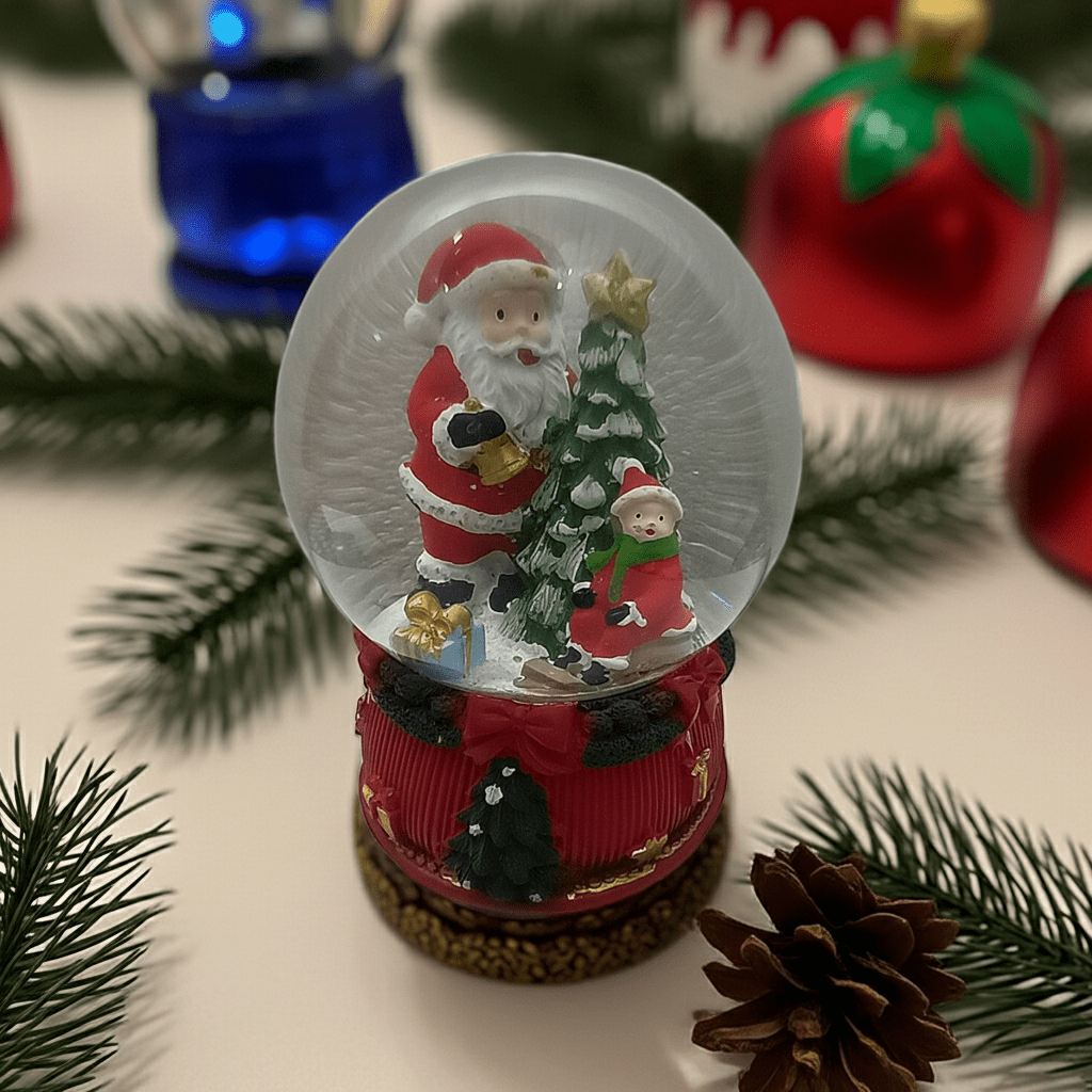 Palla di Neve Musicale Natalizia con Carillon 14cm - GrazieGio