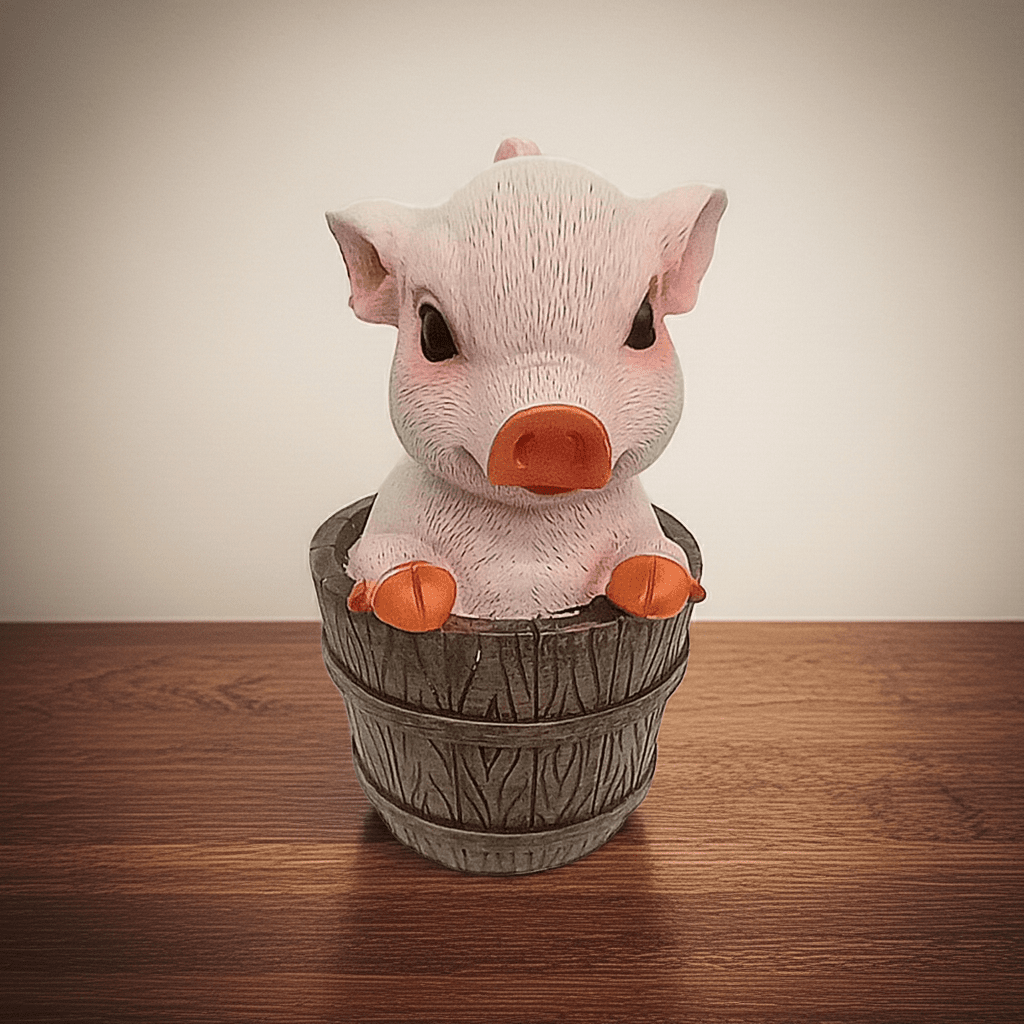 Salvadanaio Porcellino nella Botte 250g - Regalo Classico - GrazieGio