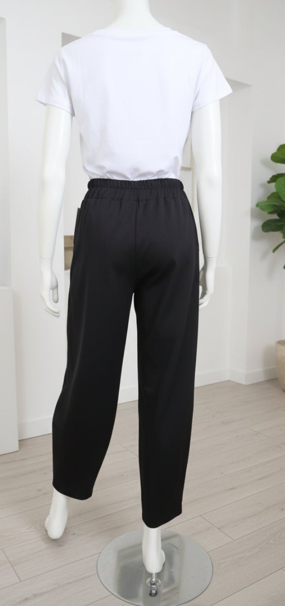 Pantalone Barrel Punto Milano | Vita Elastica | GrazieGio - GrazieGio