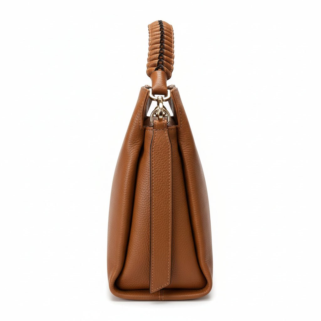 Borsa in Vera Pelle Martellata con Tracolla - GrazieGio - GrazieGio