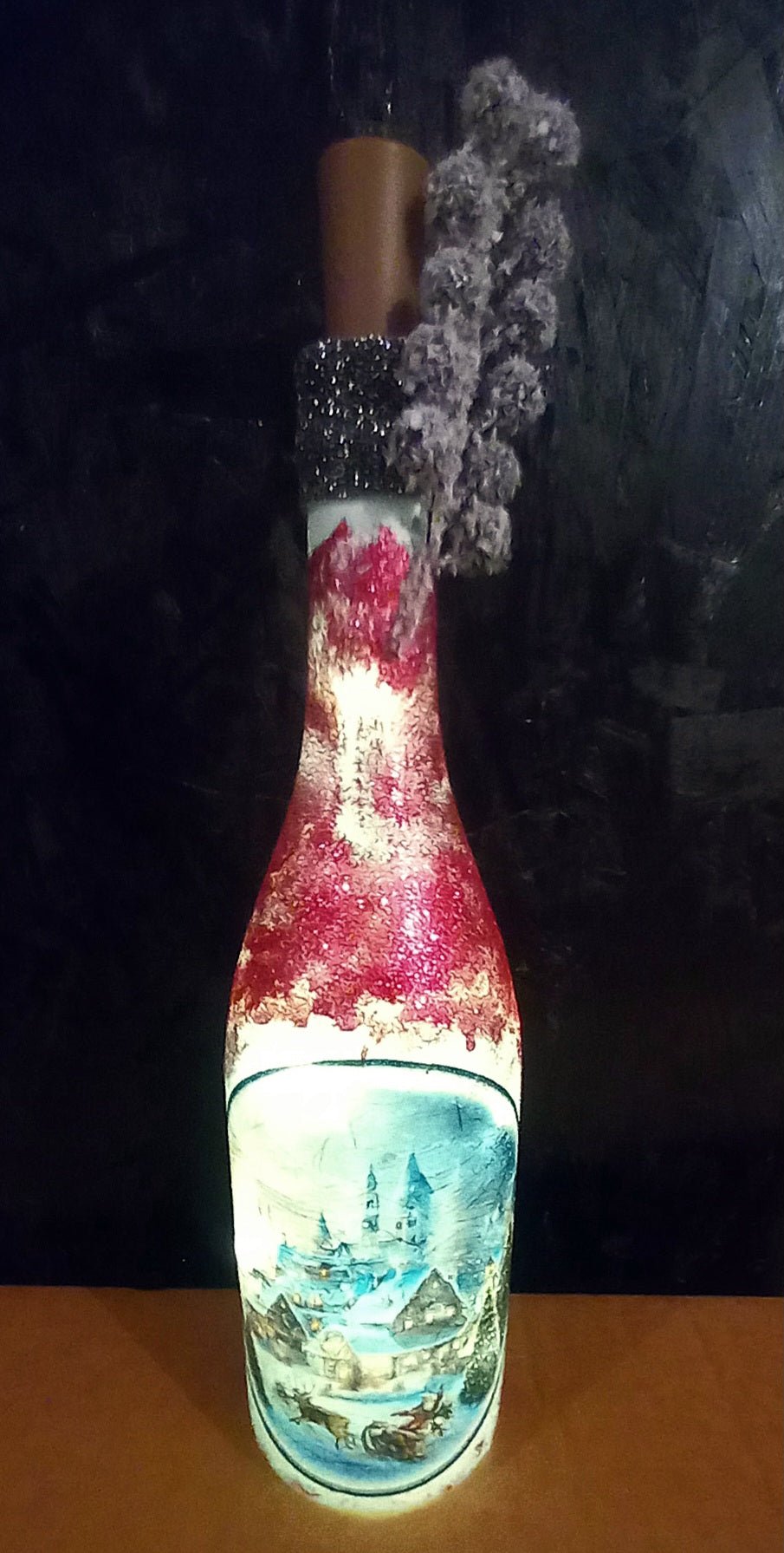 Bottiglia Decorativa Natalizia con Luci LED - GrazieGio