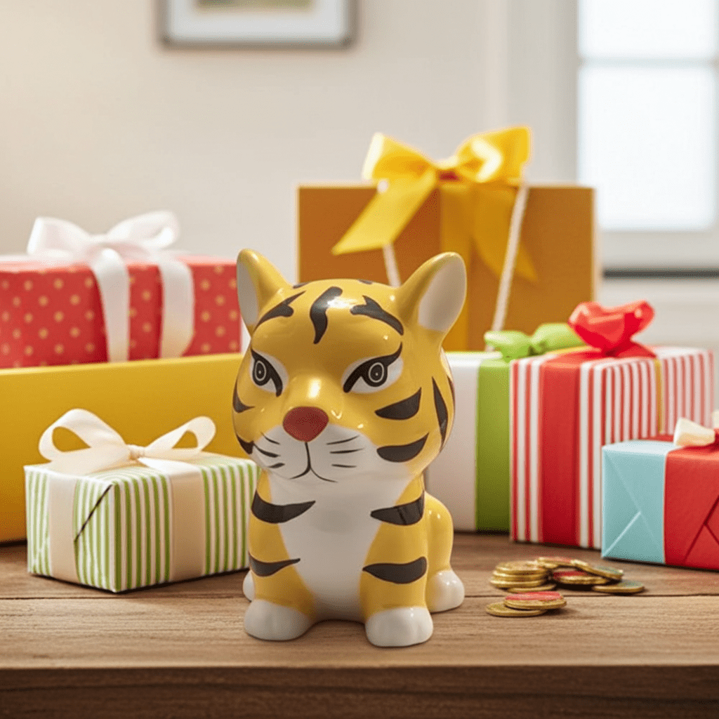 Salvadanaio Tigre 250g - Regalo Divertente Bambini Animali - GrazieGio