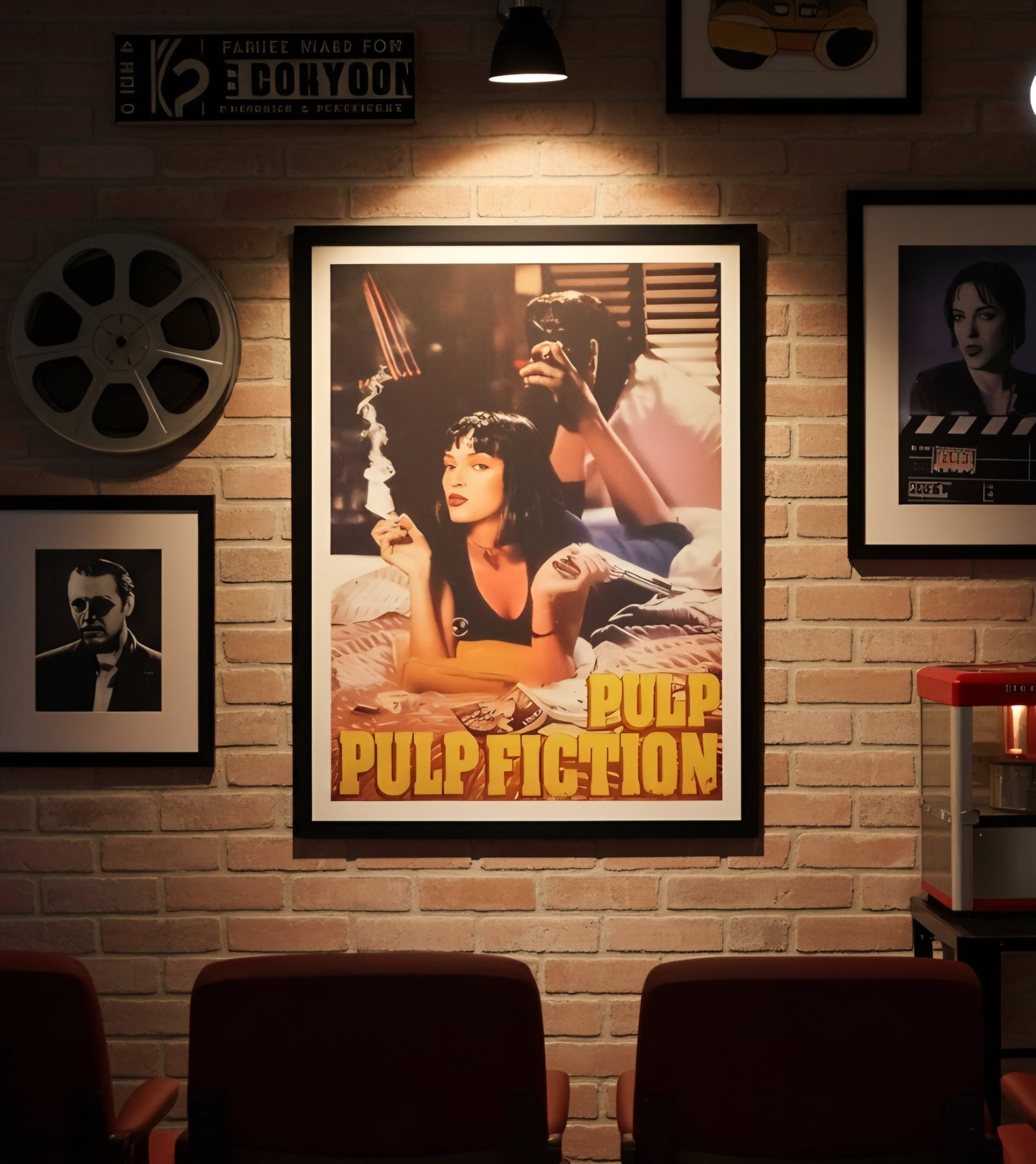 Placca Metallo Vintage Pulp Fiction 20x30cm Cinema Cult - GrazieGio