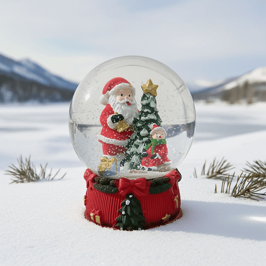 Palla di Neve Musicale Natalizia con Carillon 14cm - GrazieGio