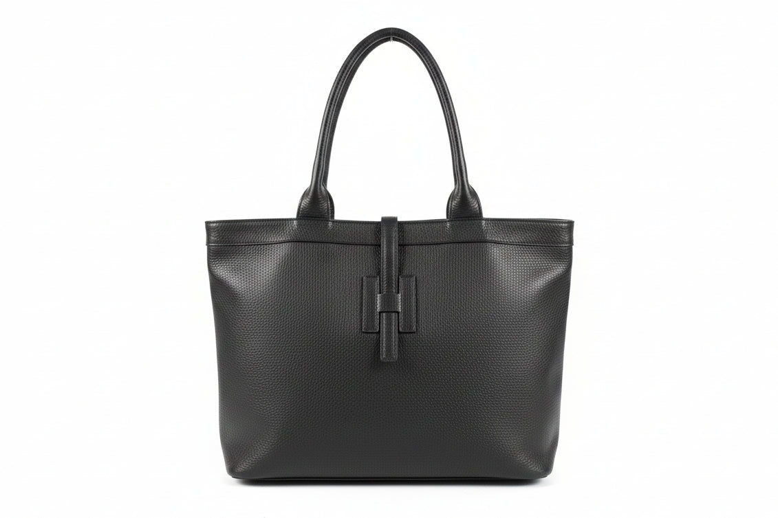 Borsa Shopper " H " pelle martellata - GrazieGio