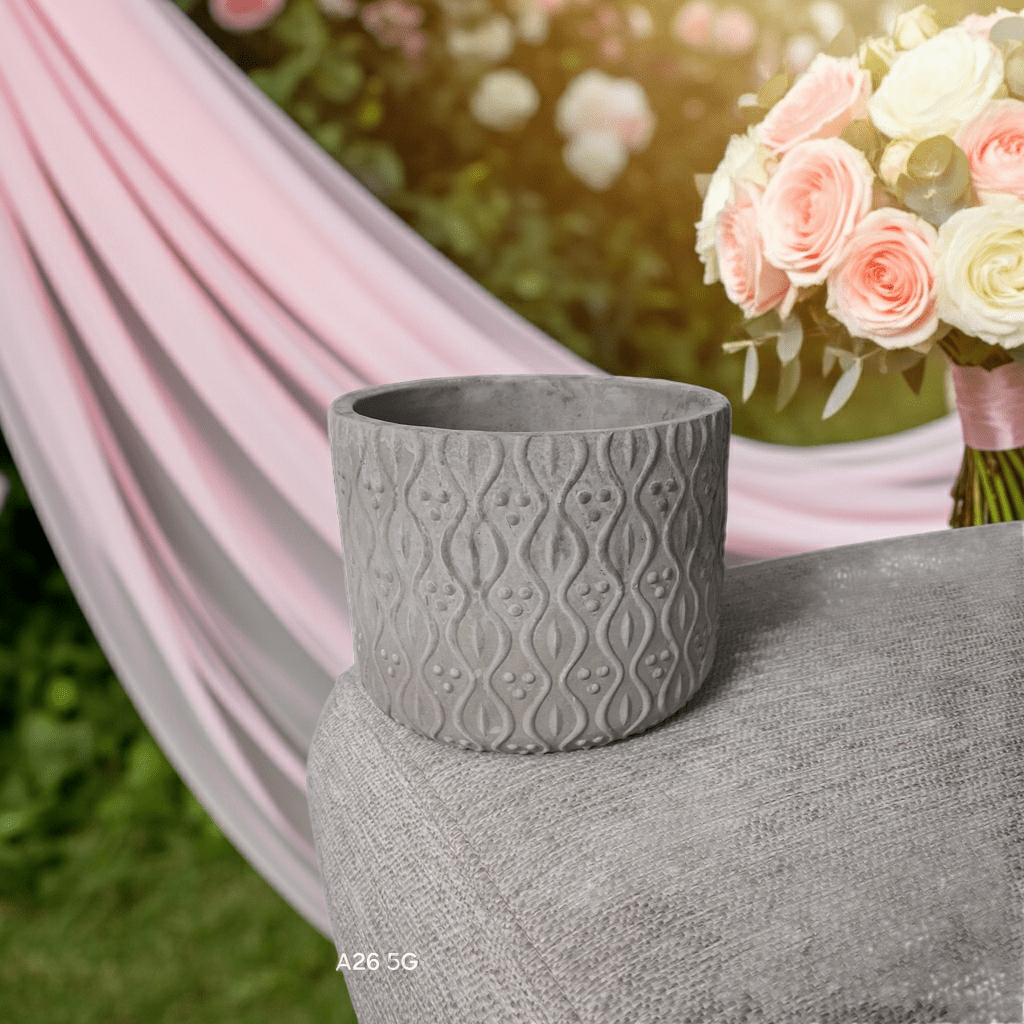 Vaso Decorativo Grigio Elegante Ceramica Design Moderno - GrazieGio