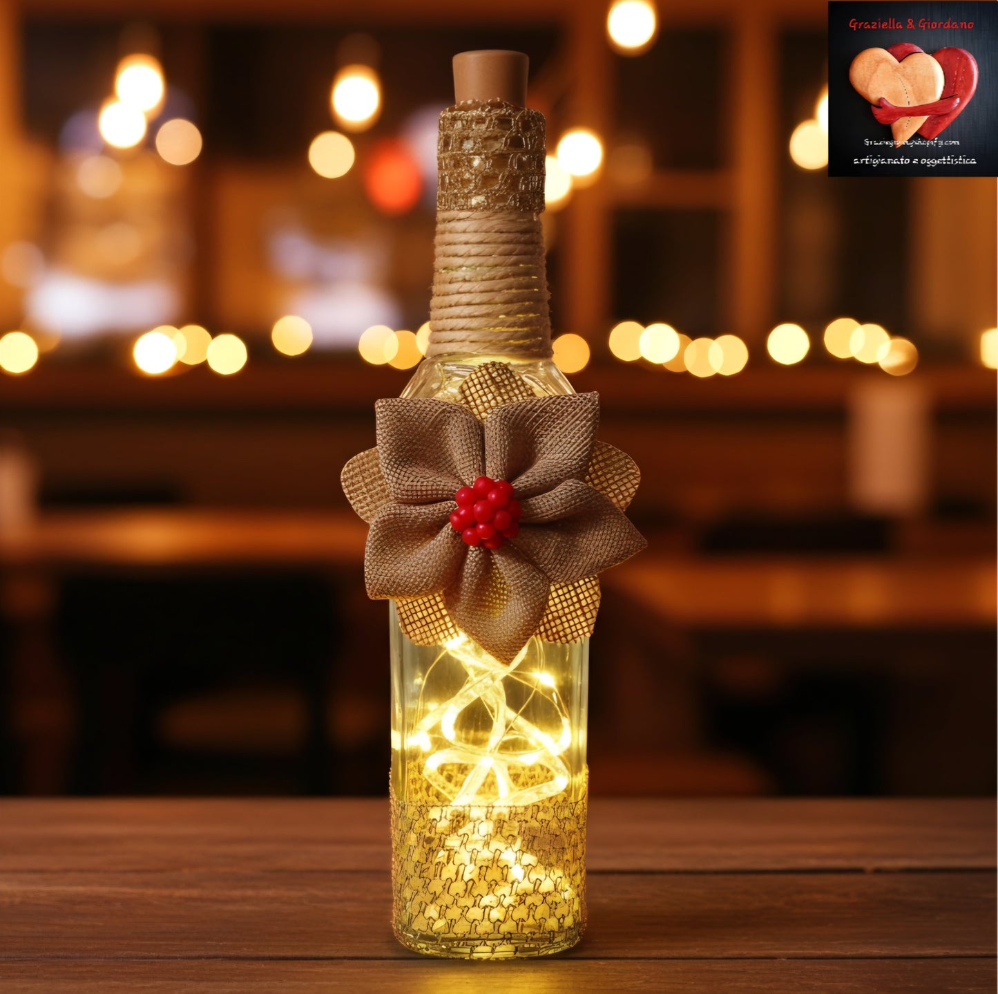 Bottiglia Decorativa con Vetro Elegante - GrazieGio
