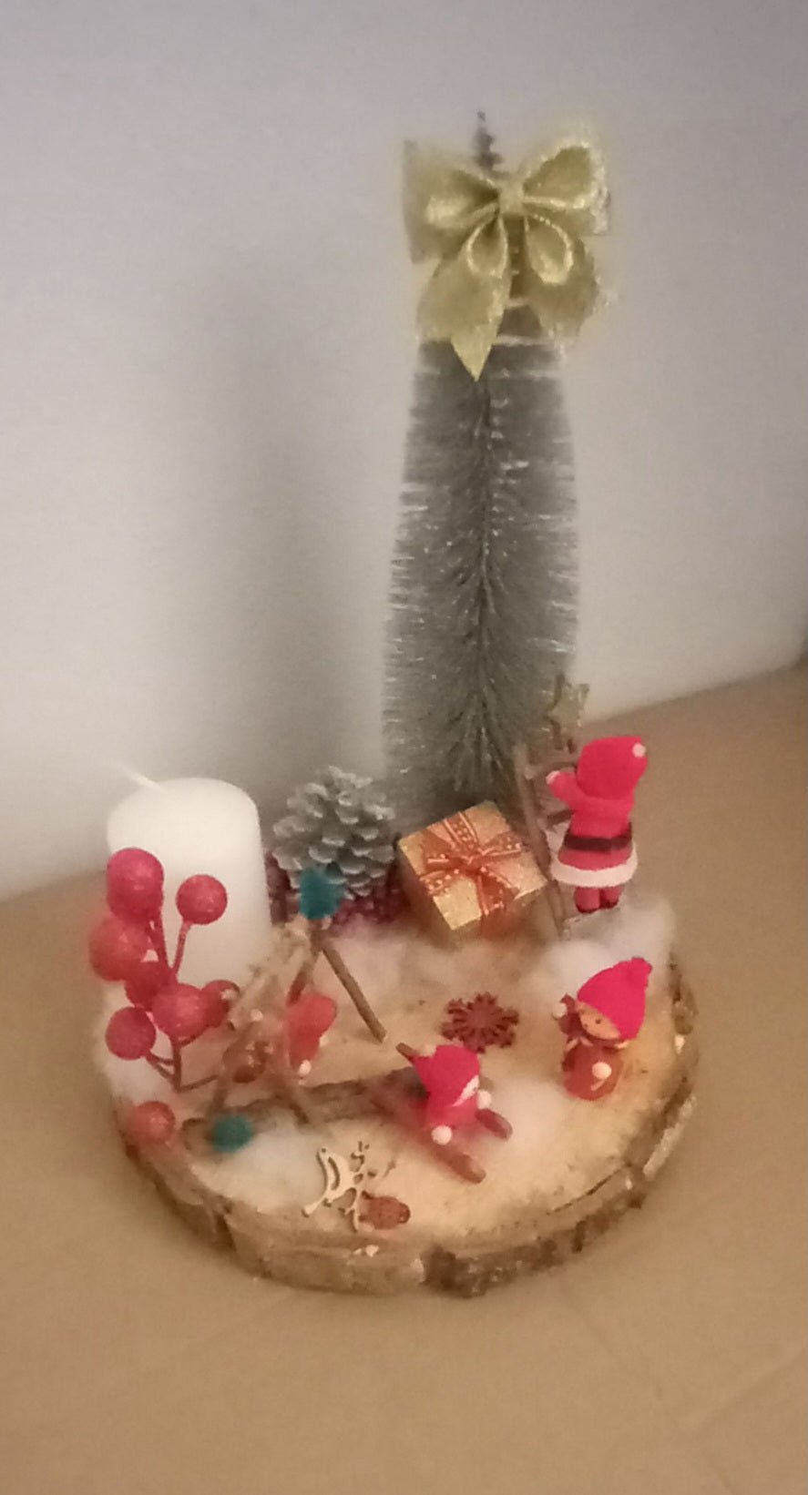 Parco Giochi Natalizio Legno 30cm Artigianale - GrazieGio