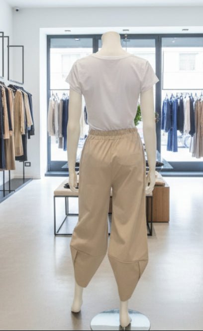 Pantalone Barrel Punto Milano | Vita Elastica | GrazieGio - GrazieGio