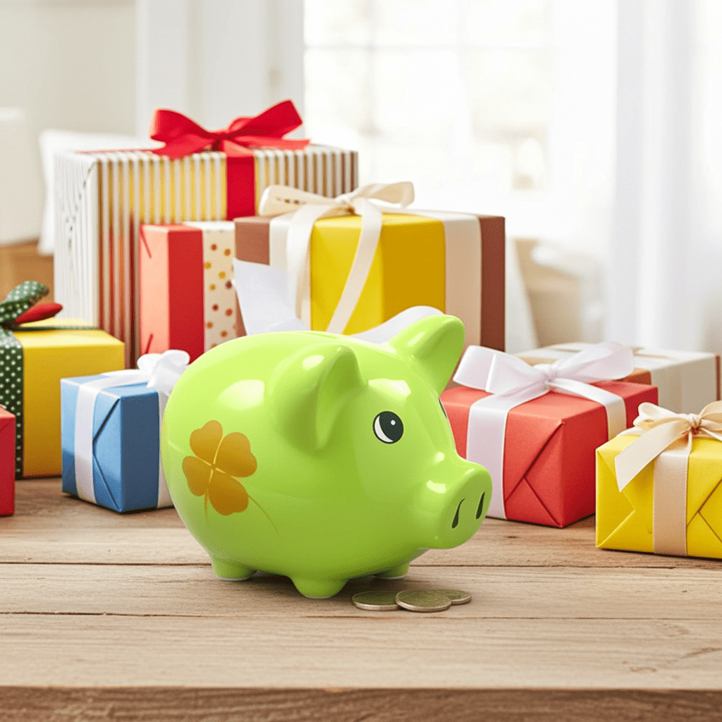 Salvadanaio Porcellino Verde 15cm - Classico Regalo Bambini - GrazieGio