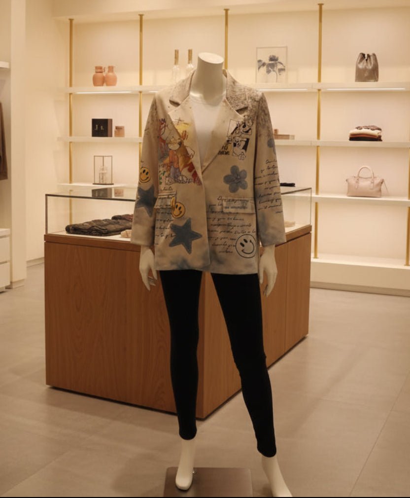 Blazer Oversize Pop Art – Stampa Disney & Graffiti - GrazieGio
