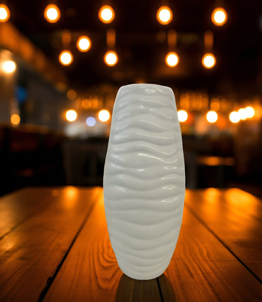 Vaso Onda Bianco 22cm - Design Moderno Elegante - GrazieGio