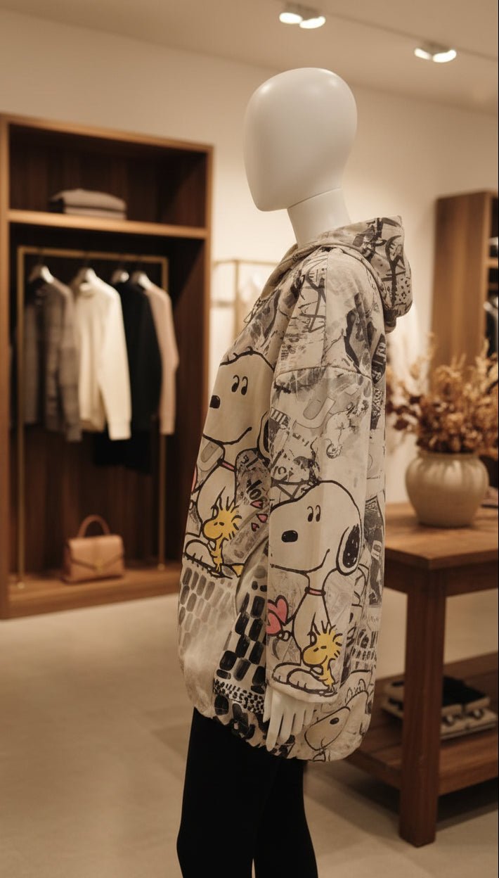 Felpa Oversize Streetwear "Iconic Pop" — Zip, Cappuccio & Grafica Urban - GrazieGio