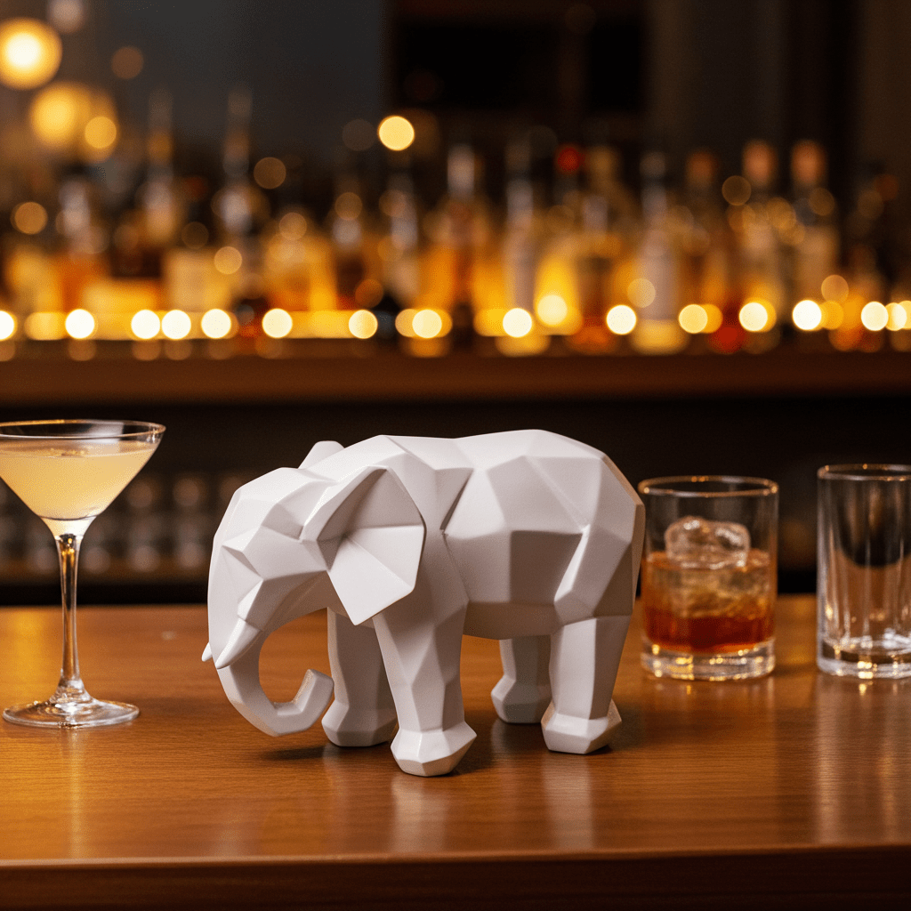 Statuetta Decorativa Elefante 15cm Resina Elegante - GrazieGio