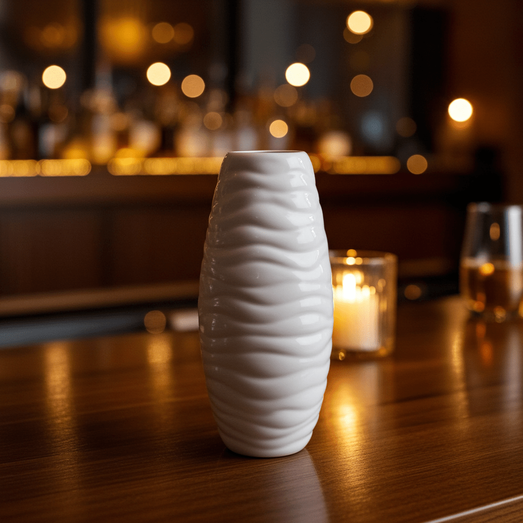 Vaso Onda Bianco 22cm - Design Moderno Elegante - GrazieGio