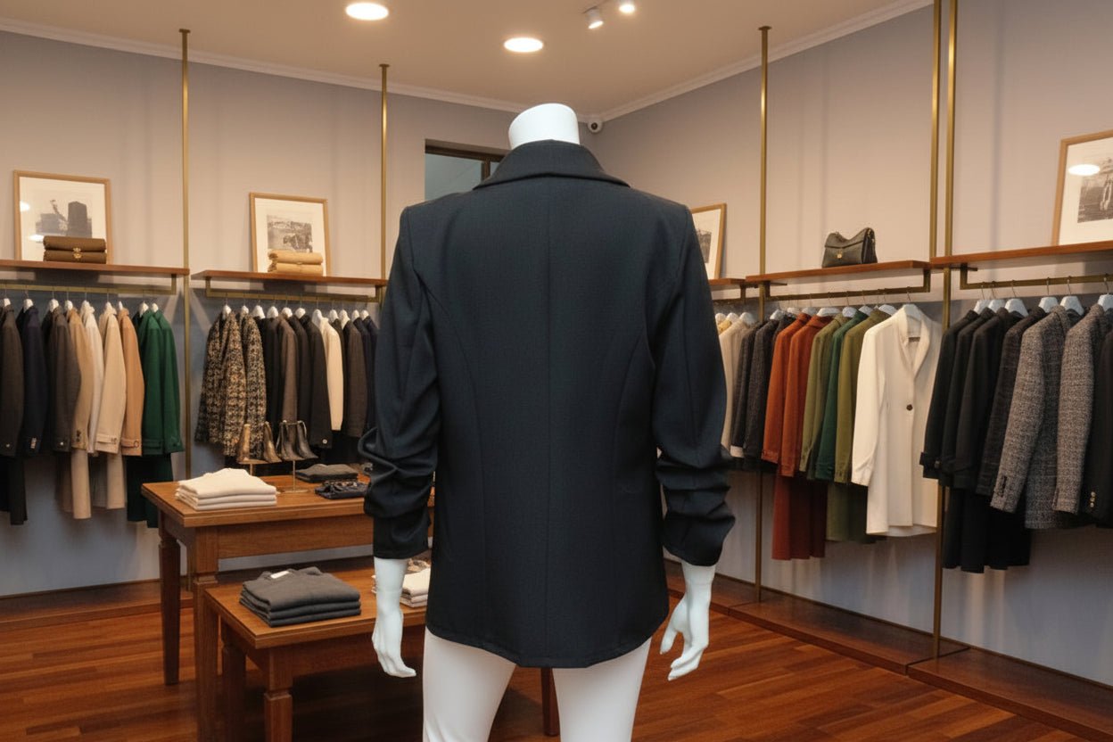 Blazer Aperto Collo a Scialle – Maniche a Tre Quarti - GrazieGio